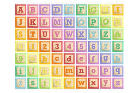 Colorful Alphabet Block Clipart - A to Z Clip Art – inkleystudio - Clip ...