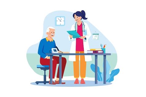 Premium Vector Man Getting Doctor S Appointment Illustration