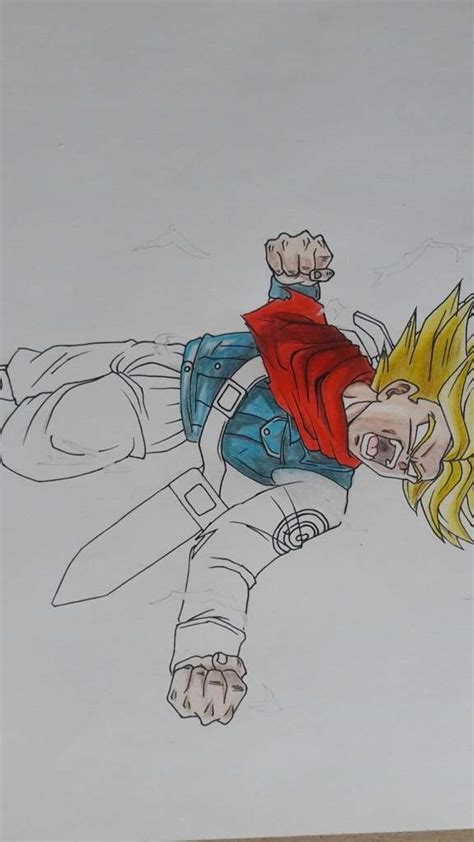 Como Dibujar A Trunks Falso Ssj Dios Dibujos De Dragon Ball Amino