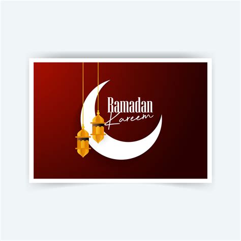 Ramadan Kareem Celebrate Greeting Card With Arabic Design Patterns And