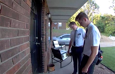 Mormon Missionaries Caught On Video Running Away From A Very Gay Doormat LGBTQ Nation LGBTQ