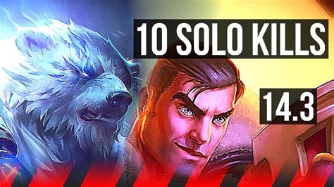 VOLIBEAR Vs JAYCE TOP 10 Solo Kills 400 Games KR Master 14 3