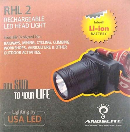 ANDSLITE Plastic LED Rechargeable Head Light Black Amazon In Sports