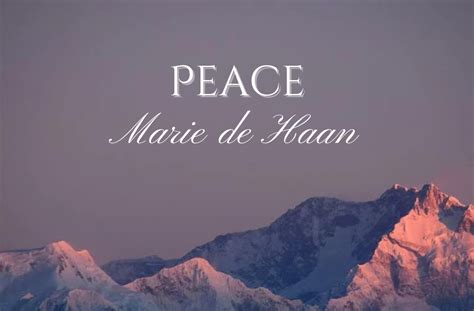 Release Of Peace Marie De Haan Songwriter