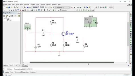 Emitter Follower Circuit Simulation Using Multisim Youtube