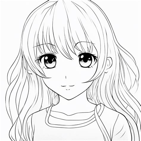 Dibujo De Chica Anime 41 Para Colorear