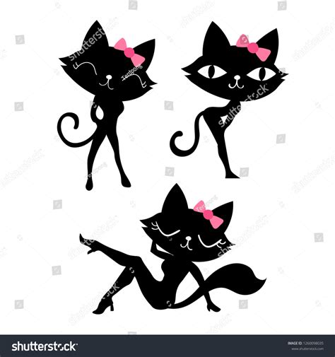 Black Cat Vector Design Stock Vector Royalty Free 1260098035