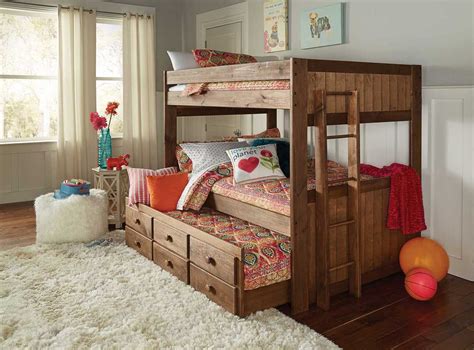 BAYLEE FULL BUNK BED W/ TRUNDLE | Badcock Home Furniture &more