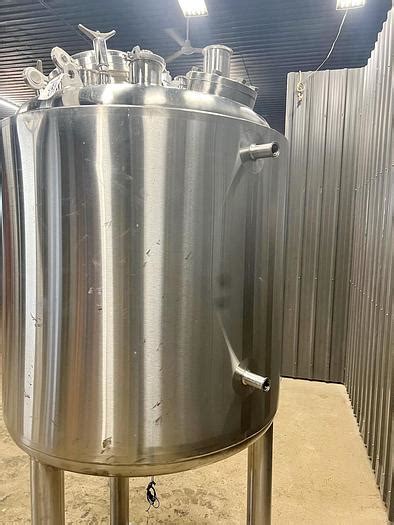 Used Sold USED 275 GALLON JACKETED TANK REACTOR 316 STAINLESS STEEL