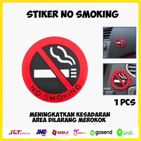 Jual Pcs Sticker D No Smoking Stiker Dilarang Merokok Tempelan