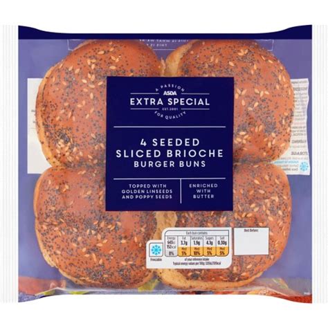 Asda Extra Special Seeded Sliced Brioche Burger Buns Compare