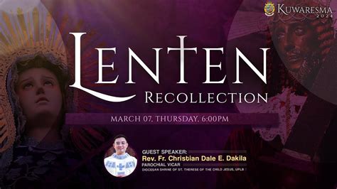 Parish Lenten Recollection Youtube