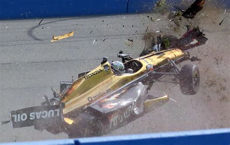 Crash In The Pits During Indy Car Race at Pocono