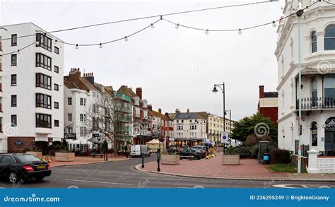 A Quiet Commercial Street In Worthing Sussex Editorial Stock Image