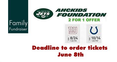 New York Jets Tickets | Alternating Hemiplegia of Childhood Foundation