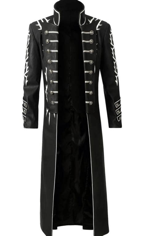 Devil May Cry 5 Vergil Black Leather Coat A2 Jackets