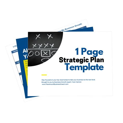 1-Page Strategic Plan Template - Yoon Cannon