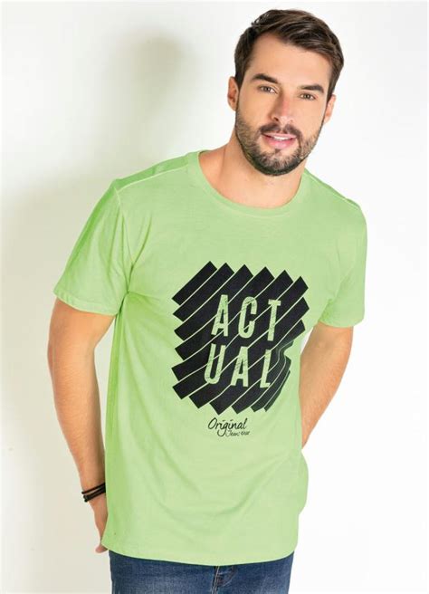 Camiseta Verde Neon Estampa Na Frente Queima De Estoque