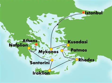 7 Day Greek Isles From Istanbul To Athens Santorini Mykonos And Rhodes Cruise Europe Cruise