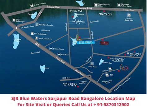 SJR Blue Waters Sarjapur Road Bangalore Location Map - Regrob