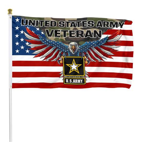 U S Army American Eagle Veteran Flag Banner