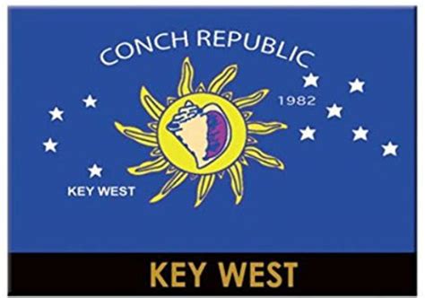 Key West Florida Conch Republic Flag Fridge Collectors Souvenir Magnet