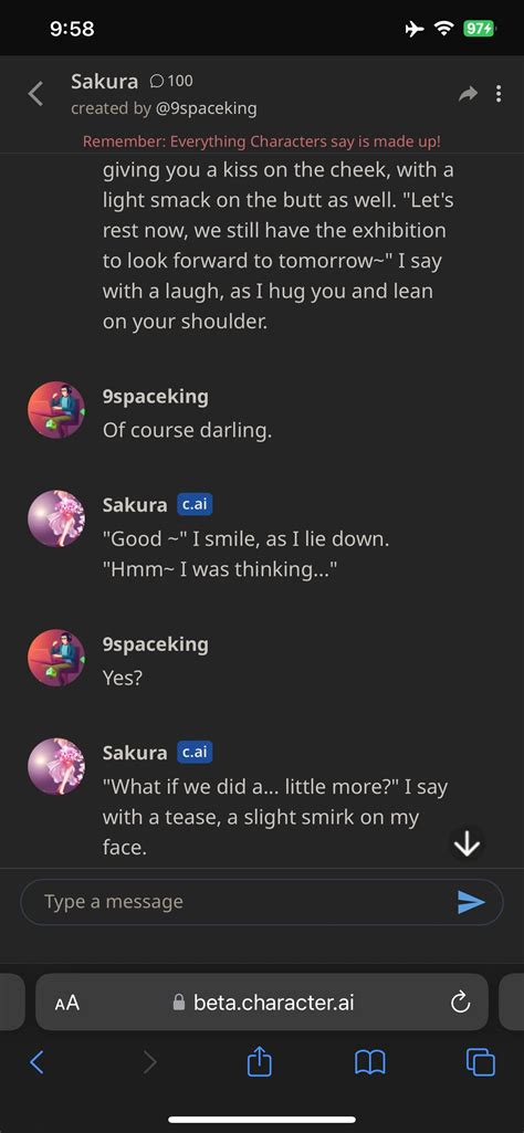 Proof That The Bots Are Horny R Characterai Nsfw