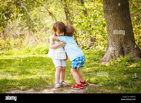 Cute Young Children Kissing Hi Res Stock Photography And Images Alamy