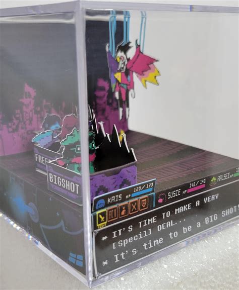 Deltarune Neo Spamton Diorama Video Game Pixel Art Decoration