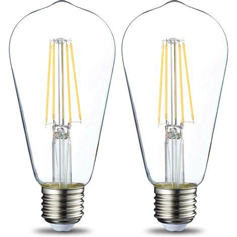 Lot De Ampoules Led Vintage Culot Edison E St W Filament