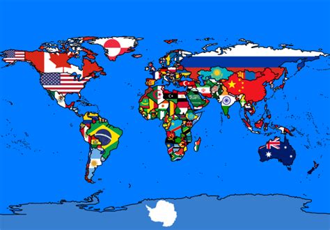 Map Of The World With Flags IbisPaint