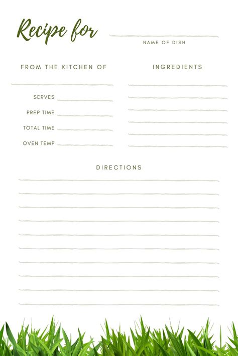 Free Recipe Card Templates For Microsoft Word Cardtemplate My Id