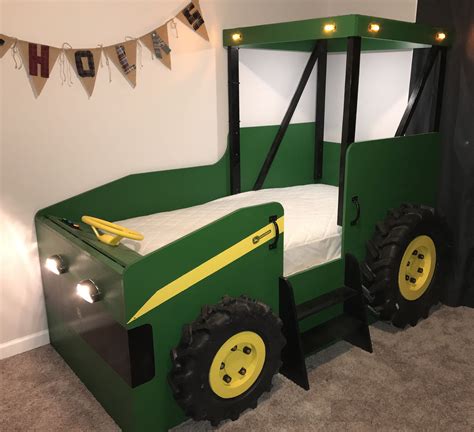 Twin Size Tractor Bed Plans Plans Only Create A Farm Themed Bedroom