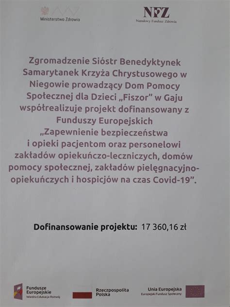 Fiszor Dom Pomocy Spo Ecznej Dla Dzieci Projekt Z Nfz