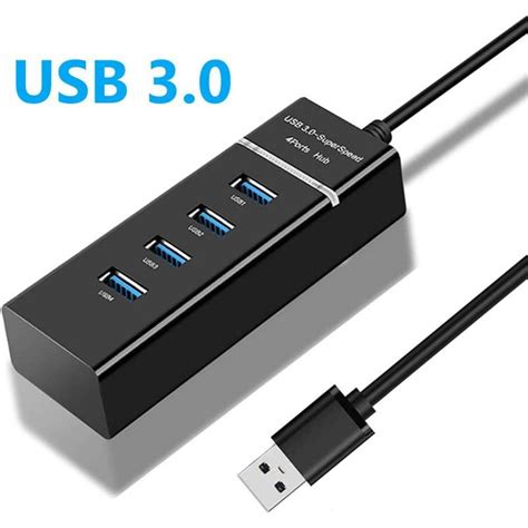 Mini Hub Usb 3 0 De 4 Puertos Usb Negro Promart