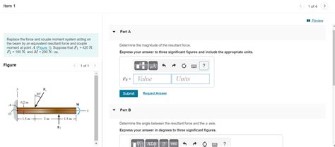 Solved Replace The Force And Couple Moment System Acting On Chegg