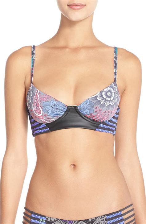 Maaji Floral Glampers Print Underwire Bikini Top Nordstrom