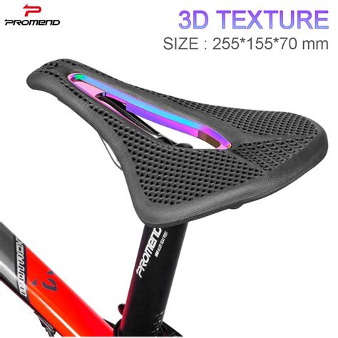 Sela de bicicleta leve resina líquida 3d honeycomb design almofada