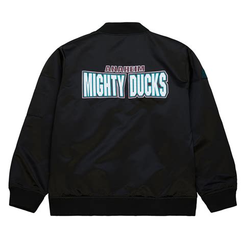 Full Zip Black Vintage Logo Anaheim Ducks Bomber Jacket