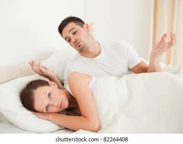 Nude Man Lying Bed Raised Hand Stock Photo Shutterstock