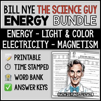 Bill Nye The Science Guy ENERGY BUNDLE Digital Printable Video