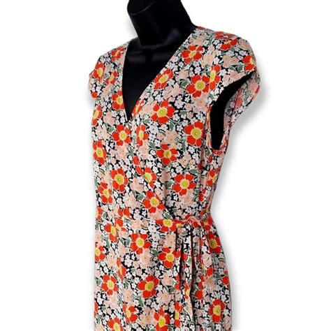 J Crew Dresses J Crew Mercantile Wrap Midi Dress Size Small Floral