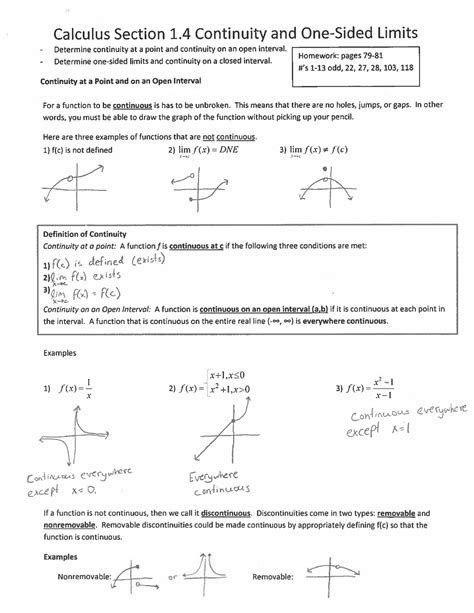 Calculus One Sided Limits Math M 211 Studocu