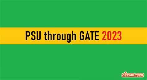 Psu Recruitment Through Gate List Of Psus Apply Now