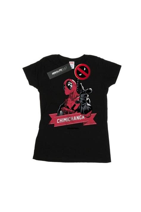 T Shirts Deadpool Chimichanga Finger Cotton T Shirt Marvel