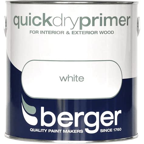 Berger Quick Dry Primer Undercoat White 2 5l Uk Bricks Timber Pavers And Building Supplies