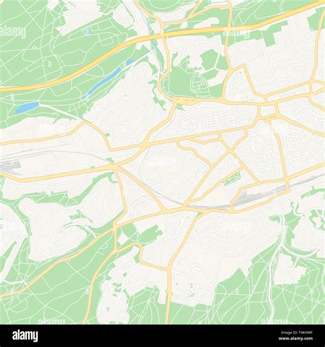 Printable Map Of Kaiserslautern Germany With Main And Secondary Roads