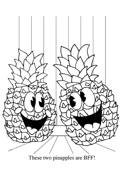 Pineapple: Coloring Pages & Books - 100% FREE and printable!