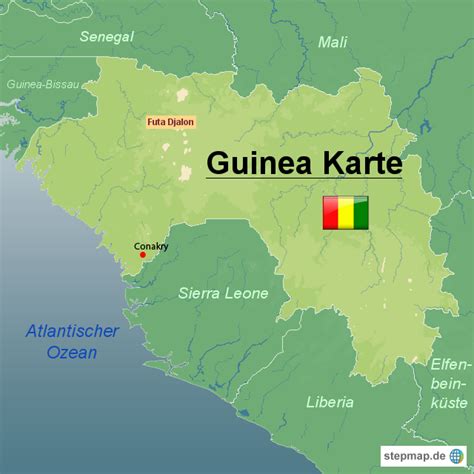 Guinea Karte Von Karten Landkarte Für Guinea