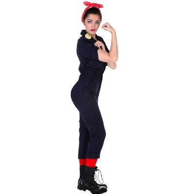 Halloweencostumes.com Large Women Hardworking Lady Costume, Red/blue ...